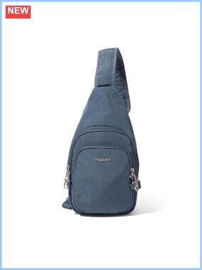 Anti-Theft Sling Crossbody Travel Bag Locking Zippers RFID Protection